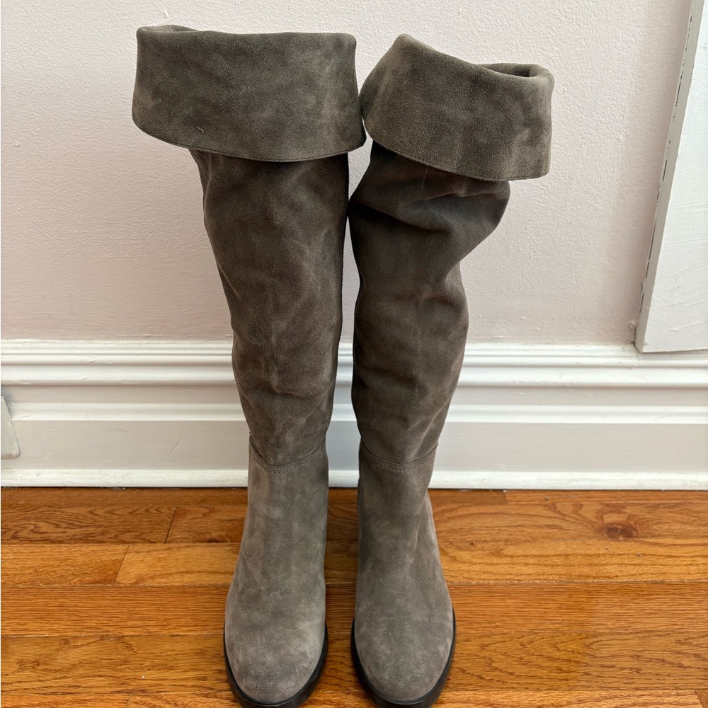 LK Bennet Women's Suede Over-the-Knee Boots - Gray size 37